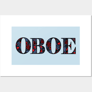 Oboe Heart Text Posters and Art